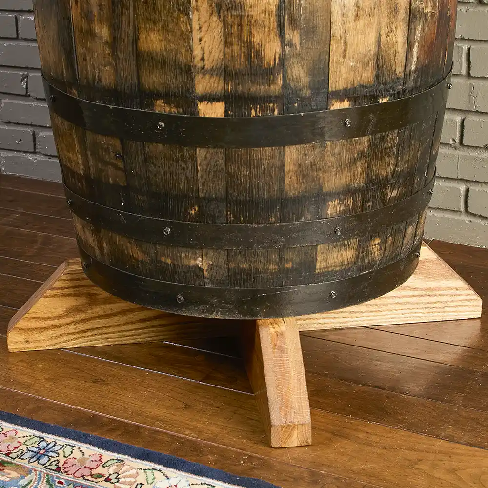 Whiskey Barrel Table & Dining Set | Double Barrel Base w/Storage