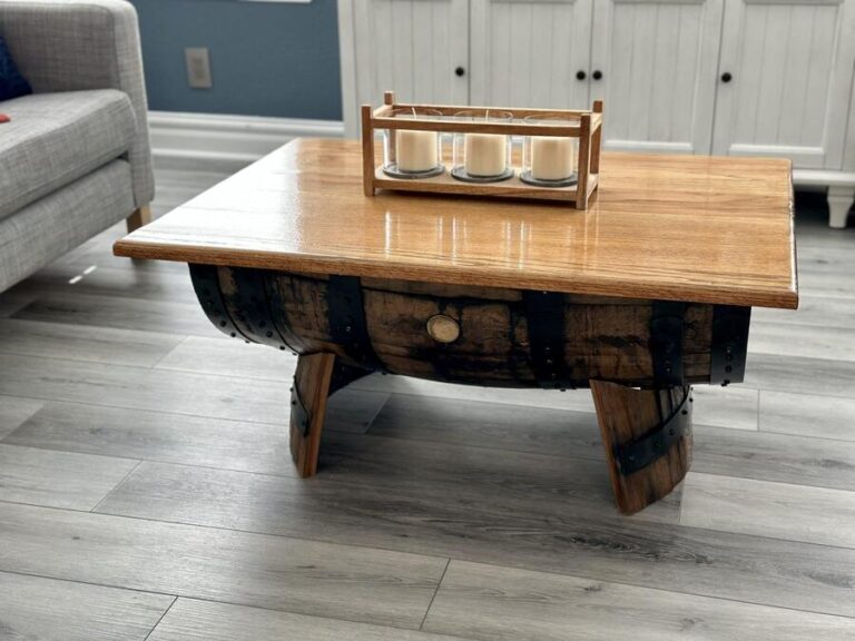 Home & Garden Barrels Bourbon Whiskey Barrel Coffee Table