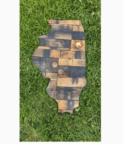 Illinois barrel stave cut out